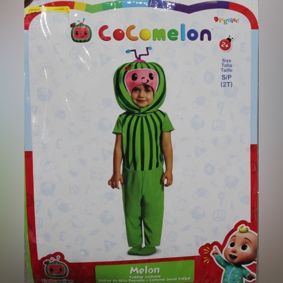 CocoMelon Melon Toddler Dress up Costume New in Package Size 2T by Disguise - Picture 2 of 3